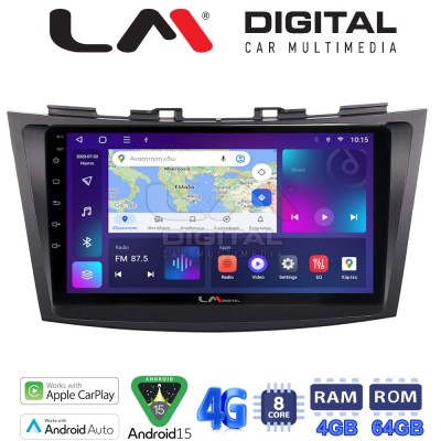 LM Digital - LM ZC8179 GPS Οθόνη OEM Multimedia Αυτοκινήτου για SUZUKI SWIFT 20112016 (CarPlay/AndroidAuto/BT/GPS/WIFI/GPRS)