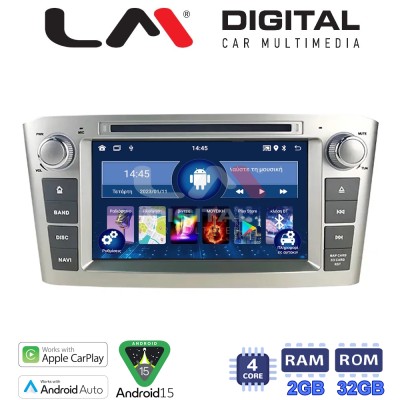 LM Digital - LM V4025 GPS Οθόνη OEM Multimedia Αυτοκινήτου για TOYOTA AVENSIS T25 2003 2008 (CarPlay/AndroidAuto/BT/GPS/WIFI)