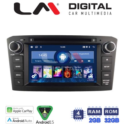 LM Digital - LM V4025B GPS Οθόνη OEM Multimedia Αυτοκινήτου για TOYOTA AVENSIS T25 2003 2008 (CarPlay/AndroidAuto/BT/GPS/WIFI)