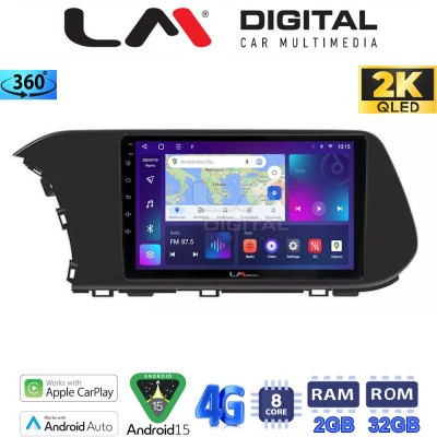 LM Digital - LM ZB8229 GPS Οθόνη OEM Multimedia Αυτοκινήτου για Hyundai i20 2021 (CarPlay/AndroidAuto/BT/GPS/WIFI/GPRS)