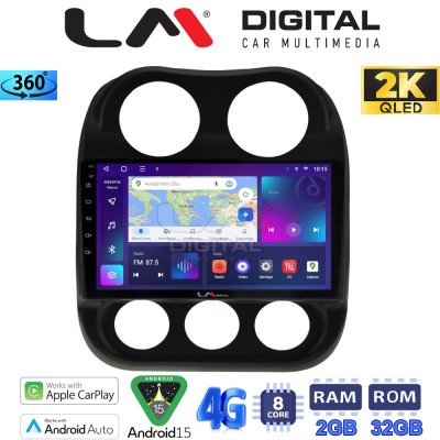 LM Digital - LM ZB8252 GPS Οθόνη OEM Multimedia Αυτοκινήτου για JEEP COMPASS 20112016 (CarPlay/AndroidAuto/BT/GPS/WIFI/GPRS)