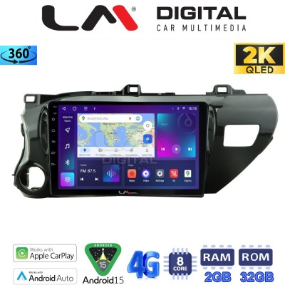 LM Digital - LM ZB8588 GPS Οθόνη OEM Multimedia Αυτοκινήτου για TOYOTA HILUX 2017 (CarPlay/AndroidAuto/BT/GPS/WIFI/GPRS)