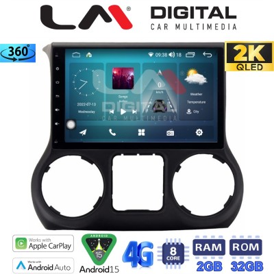 LM Digital - LM ZB8745B GPS Οθόνη OEM Multimedia Αυτοκινήτου για Jeep Wrangler 2011 2017 (CarPlay/AndroidAuto/BT/GPS/WIFI/GPRS)