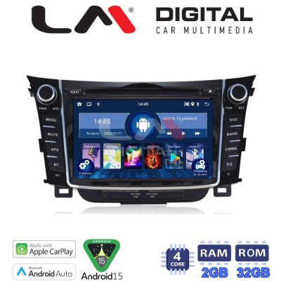 LM Digital - LM V4156 GPS Οθόνη OEM Multimedia Αυτοκινήτου για Hyundai i30 2012 2017 (CarPlay/AndroidAuto/BT/GPS/WIFI/GPRS)