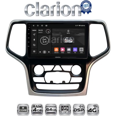 CLARION GL72534A Οθόνη OEM Multimedia Αυτοκινήτου για Jeep Grand Cherokee 2014 2019 (CarPlay/AndroidAuto/BT/GPS/WIFI/GPRS)