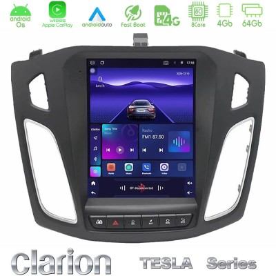 Clarion GL300 Tesla Series Android OS 8Core 4+64GB Renault Clio 5 2020-2025 Navigation Multimedia Tablet 9.7"