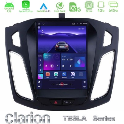Clarion GL300 Tesla Series Android OS 8Core 4+64GB Renault Clio 5 2020-2025 Navigation Multimedia Tablet 9.7"