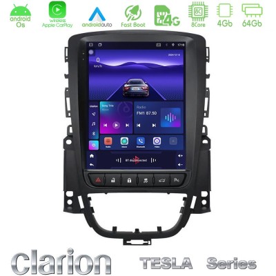 Clarion GL300 Tesla Series Android OS 8Core 4+64GB Renault Clio 5 2020-2025 Navigation Multimedia Tablet 9.7"