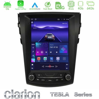 Clarion GL300 Tesla Series Android OS 8Core 4+64GB Renault Clio 5 2020-2025 Navigation Multimedia Tablet 9.7"