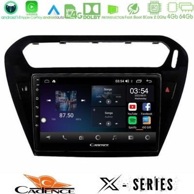 Bizzar G+ Series Citroen C-Elysee / Peugeot 301 8core Android14 6+128GB Navigation Multimedia Tablet 9"