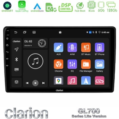 Clarion GL700 Lite Series 8Core Android11 6+128GB Ford Ka 2016-2020 Navigation Multimedia Tablet 9" Με Carplay & Android Auto