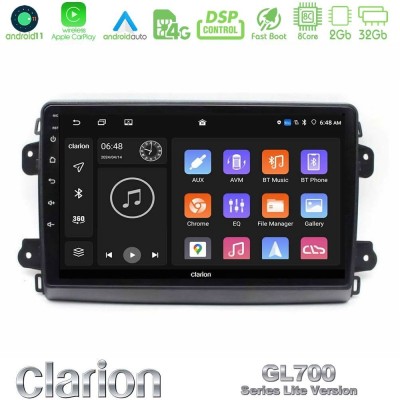 Clarion GL700 Lite Series 8Core Android11 2+32GB Citroen/Fiat/Opel Navigation Multimedia Tablet 9" Με Carplay & Android Auto