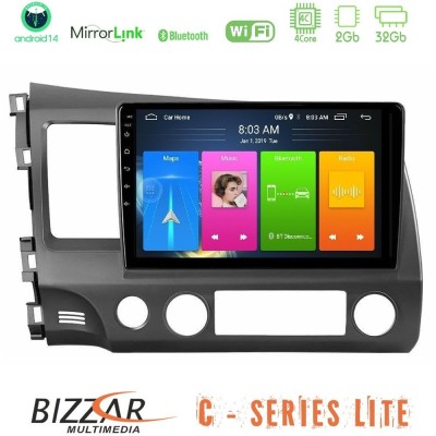 Bizzar C Series Lite 4Core Android14 2+32GB Honda Civic&nbsp;2006-2011 Navigation Multimedia Tablet 10"