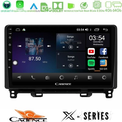 Cadence X Series Honda Jazz 2021-2025 8core Android 14 4+64GB Navigation Multimedia Tablet 9"