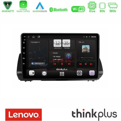 Lenovo Thinkplus Series 4Core Android15 2+32GB Dacia Sandero/Logan/Jogger 2022- Navigation Multimedia Tablet 9" Με Carplay & And