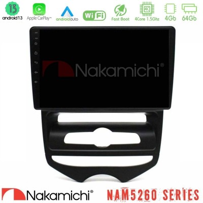 Nakamichi NAM5260 Series 4Core Android13 4+64GB Hyundai ix20 2010-2020 (MANUAL A/C) Navigation Multimedia Tablet 10" Με Carplay 