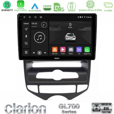 Clarion GL700 Series 8Core Android13 4+64GB Hyundai ix20 2010-2020 (AUTO A/C) Navigation Multimedia Tablet 10" Με Carplay & Andr