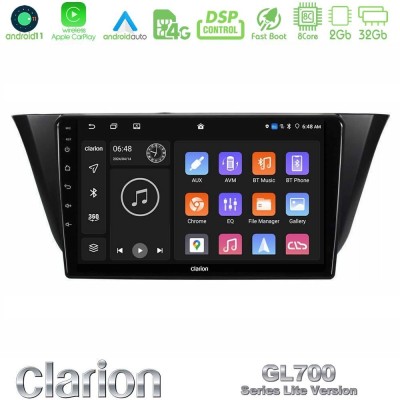 Clarion GL700 Lite Series 8Core Android11 2+32GB Iveco Daily 2014-2025 Navigation Multimedia Tablet 9" Με Carplay & Android Auto