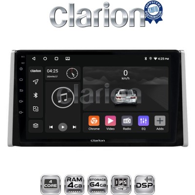 CLARION GL32572 Οθόνη OEM Multimedia Αυτοκινήτου για TOYOTA RAV 4 2019 (CarPlay/AndroidAuto/BT/GPS/WIFI/GPRS)