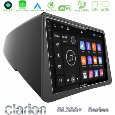 Clarion GL300+ Series 4Core Android11 4+64GB Opel Mokka Navigation Multimedia Tablet 9"