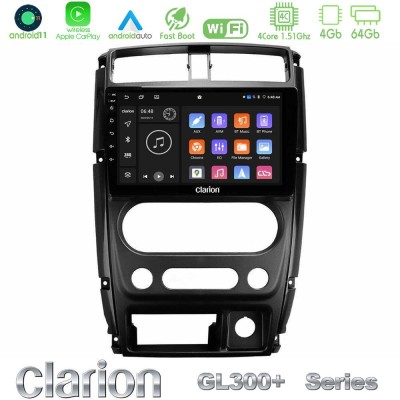 Clarion GL300+ Series 4Core Android11 4+64GB Suzuki Jimny 2007-2017 Navigation Multimedia Tablet 9"