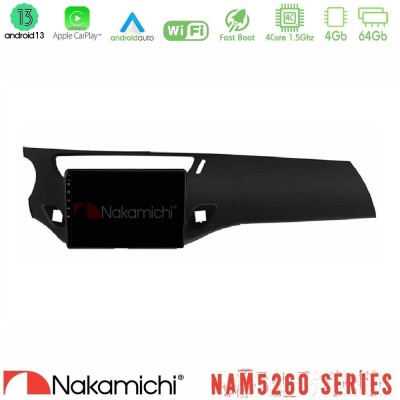 Nakamichi NAM5260 Series 4Core Android13 4+64GB Citroen C3/DS3 2009-2016 Navigation Multimedia Tablet 9" Με Carplay & Android Au