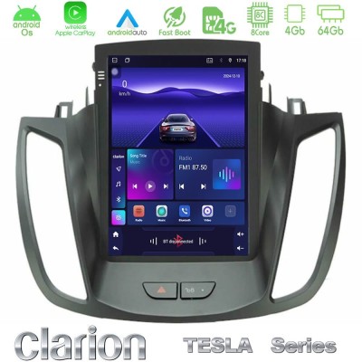 Clarion GL300 Tesla Series Android OS 8Core 4+64GB Renault Clio 5 2020-2025 Navigation Multimedia Tablet 9.7"