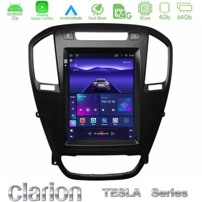 Clarion GL300 Tesla Series Android OS 8Core 4+64GB Renault Clio 5 2020-2025 Navigation Multimedia Tablet 9.7"