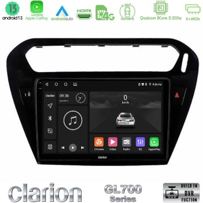Bizzar G+ Series Citroen C-Elysee / Peugeot 301 8core Android14 6+128GB Navigation Multimedia Tablet 9"