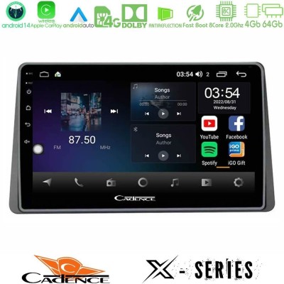 Cadence X Series Dacia Duster 2022-2024 8core Android 14 4+64GB Navigation Multimedia Tablet 9"