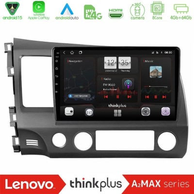 Lenovo Thinkplus A2MAX Series 8Core Android15 4+64GB Honda Civic&nbsp;2006-2011 Navigation Multimedia Tablet 10"