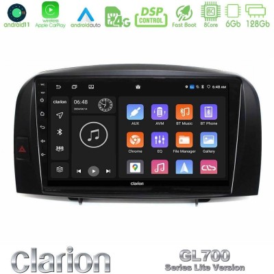 Clarion GL700 Lite Series 8Core Android11 6+128GB Hyundai Sonata 2005-2009 Navigation Multimedia Tablet 10" Με Carplay & Android