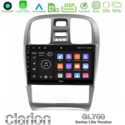 Clarion GL700 Lite Series 8Core Android11 2+32GB Hyundai Sonata 2001-2005 Navigation Multimedia Tablet 9" Με Carplay & Android A