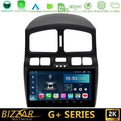 Bizzar G+ Series Hyundai Santa Fe 2000-2006 8core Android14 6+128GB Navigation Multimedia Tablet 9"