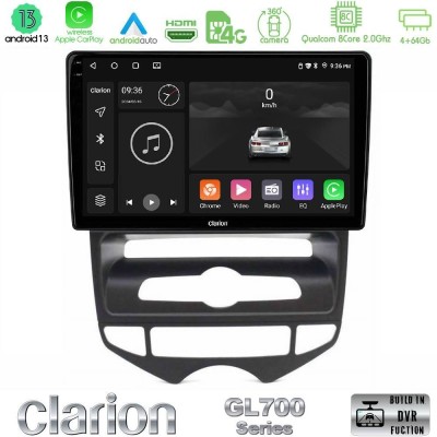Clarion GL700 Series 8Core Android13 4+64GB Hyundai ix20 2010-2020 (AUTO A/C) Navigation Multimedia Tablet 10" Με Carplay & Andr