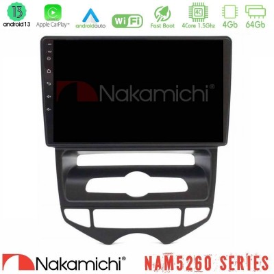 Nakamichi NAM5260 Series 4Core Android13 4+64GB Hyundai ix20 2010-2020 (AUTO A/C) Navigation Multimedia Tablet 10" Με Carplay & 