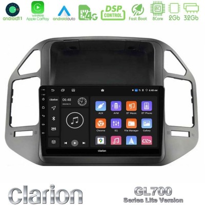 Clarion GL700 Lite Series 8Core Android11 2+32GB Mitsubishi Pajero 2002-2006 Navigation Multimedia Tablet 9" Με Carplay & Androi