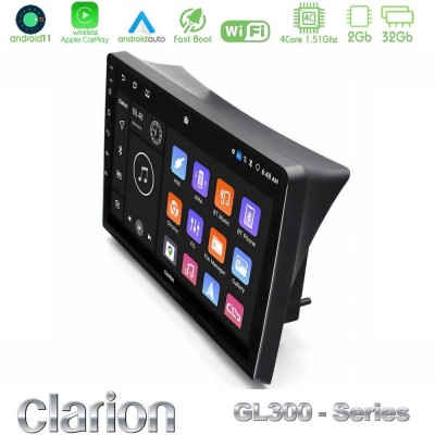 Clarion GL300 Series 4Core Android11 2+32GB Opel Vivaro/Renault Trafic/Nissan Primastar Navigation Multimedia Tablet 10" Με Carp