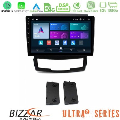 Bizzar G+ Series Ssangyong Korando 2010-2014 8core Android14 6+128GB Navigation Multimedia Tablet 9"