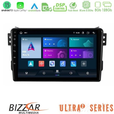 Bizzar G+ Series Suzuki Splash & Opel Agila 2008-2014 8core Android14 6+128GB Navigation Multimedia Tablet 9"