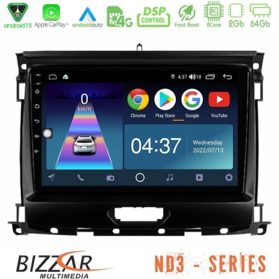 Bizzar ND3 Series 8Core Android15 2+64GB Ford Ranger 2017-2022 Navigation Multimedia Tablet 9"