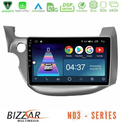 Bizzar ND3 Series 8Core Android15 2+64GB Honda Jazz 2009-2013 Navigation Multimedia Tablet 10"
