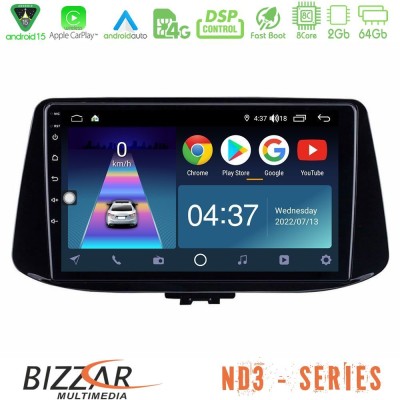 Bizzar ND3 Series 8Core Android15 2+64GB Hyundai i30 Navigation Multimedia Tablet 9"