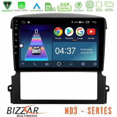 Bizzar ND3 Series 8Core Android15 2+64GB Kia Sorento Navigation Multimedia Tablet 9"