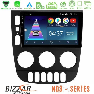 Bizzar ND3 Series 8Core Android15 2+64GB Mercedes ML Class 1998-2005 Navigation Multimedia Tablet 9"