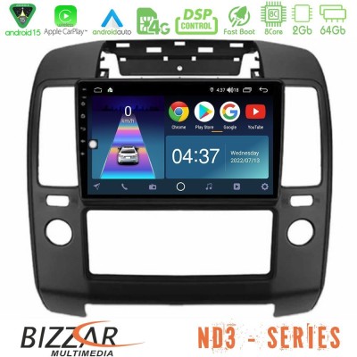 Bizzar ND3 Series 8Core Android15 2+64GB Nissan Navara Navigation Multimedia Tablet 9"