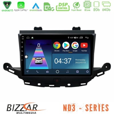 Bizzar ND3 Series 8Core Android15 2+64GB Opel Astra K 2015-2019 Navigation Multimedia Tablet 9"