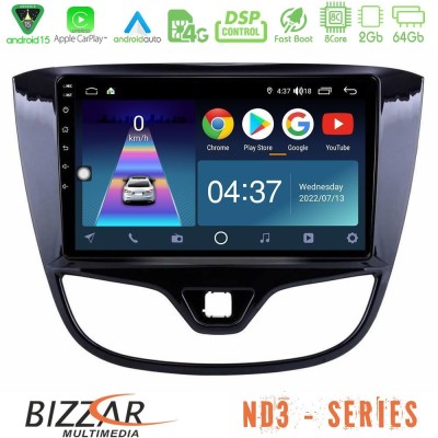 Bizzar ND3 Series 8Core Android15 2+64GB Opel Karl 2017-2019 Navigation Multimedia Tablet 9"