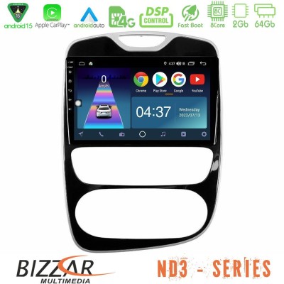 Bizzar ND3 Series 8Core Android15 2+64GB Renault Clio 2016-2019 Navigation Multimedia Tablet 10"