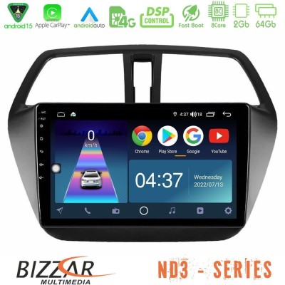 Bizzar ND3 Series 8Core Android15 2+64GB Suzuki SX4 S-Cross Navigation Multimedia Tablet 9"